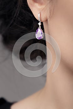 Close up Detail of a Beautiful Earring in Glamour Shot