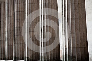 Close up detail of calton hill acroplolis monument, Edinburgh, S