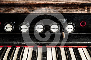 Close Up Detail of Church Organ