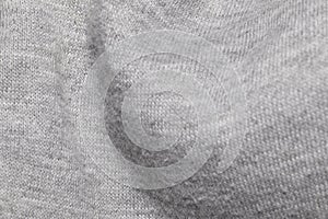 Close-Up Detail of a Gray Knitted Fabric Texture