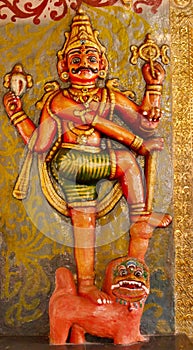 Close up of detail of Hindu temple, Sri Lanka