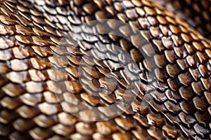 close-up detail of a snakes scaley skin texture