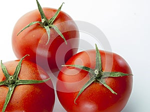 Close-up detail of tomatoes viewed from above photo
