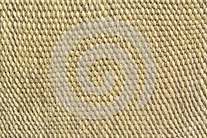 Close up detail view of a wicker basket weave