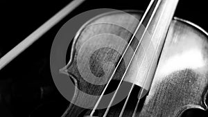 Close up detail of violin