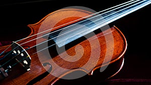 Close up detail of violin