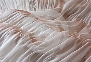 Close up of detail on wedding gown