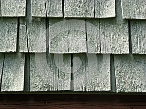 Close-up detail of wood shingles