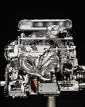 Detailed Car Engine Close-Up