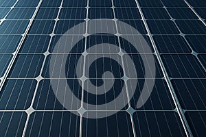 Close-Up View of Solar Panel Cells