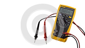 Close up details of a electronics digital multimeter