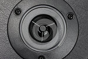 Close up details of loudspeaker woofer