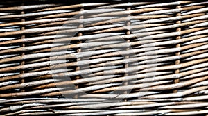 Close up of a diagonal section of a basket weaven pattern