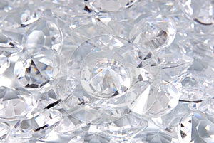 Close up of the diamonds