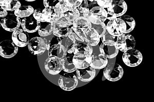 close up of the diamonds