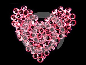 close up of diamonds heart