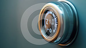 A close up of a digital clock on the wall, AI