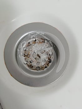 Dirty bath plug hole photo