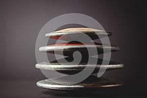 Close up of discuses