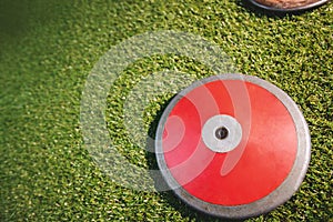 Close up of discuses