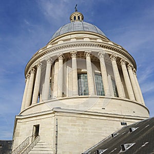 Close-up of the dome of the Pantheon in Paris
