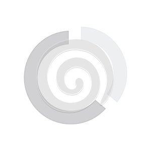 Close-up of donut chart against white background