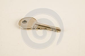 Close-up of door lock key