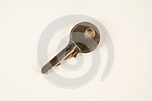Close-up of door lock key
