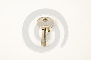 Close-up of door lock key