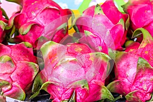 Close up dragon fruit at the market for sell