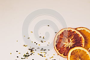 Close Up Dried Berries and Citrus