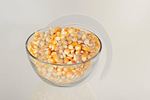 Close up of Dried corn in bowl