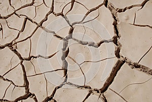 Close-up of dried cracked earth