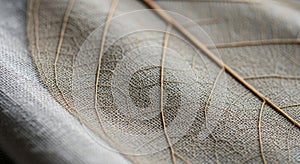 Close-up of a dried leaf, displaying