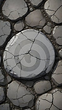 Close up of dried mud cracks, Generative AI