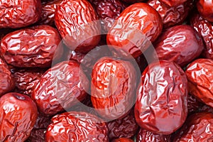 Close-up of dried red dates