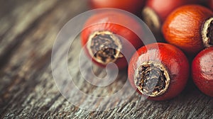 Close-up of dried rose hips