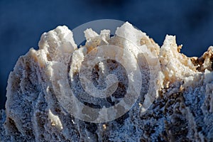 Close up of Dried up Bed of a Devil`s Golf Course, Death Valley National Park, California. Geology, Texture, Surface