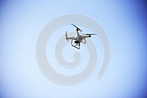 Flaying drone in sky