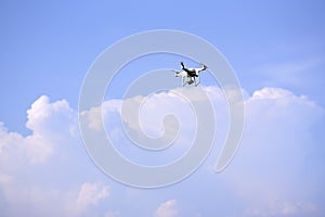 Flaying drone in sky