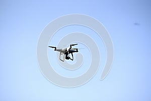 Flaying drone in sky