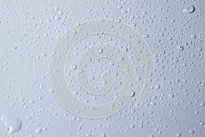 Close up Drop water on white floor