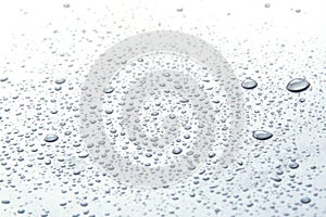 Close up Drop water on white floor