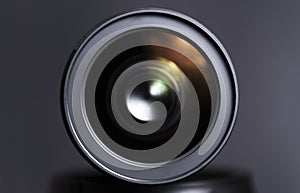 Close up of dslr zoom lens