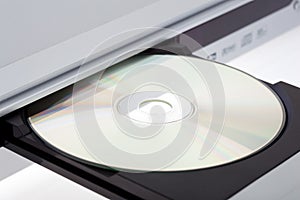 Close up of a DVD player