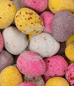 Close up of Easter egg sweets