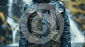 Close-Up of Eco-Friendly Waterproof Jackets in UK Weather photo