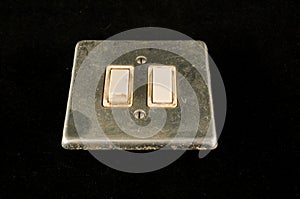 Close-up of elctric switch interruptor photo