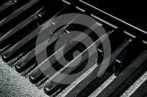 Close up of electone keys