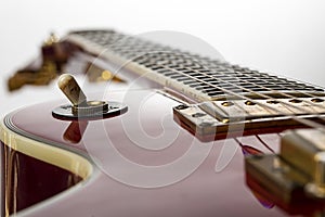 Close up of a electric guitar